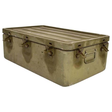 vintage military metal box|military surplus containers with wheels.